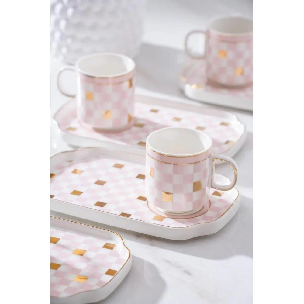 Acar Skye 2 Kisilik Gold Kahve Fincani Takimi - 90 ml-Prenseshome Leyweg-Pembe-Prenseshome Leyweg