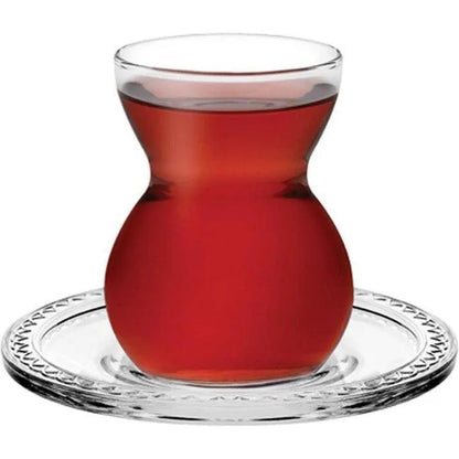 Pasabahce Etnik 12 Parca Cay Seti - 145 cc Bardak - 118 mm Tabak-Prenseshome Leyweg-Prenseshome Leyweg