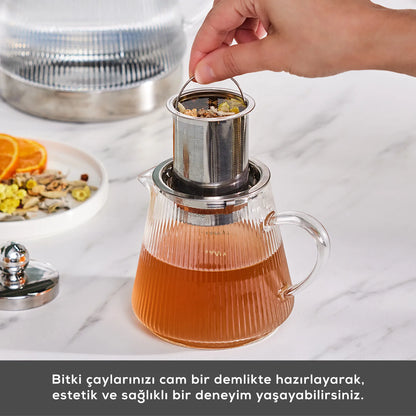 Karaca Keops XL Borosilikat Cam Çaydanlık – Isıya Dayanıklı, Şeffaf, Büyük Hacimli Tasarım-Cam urunler-PRENSESHOME LEYWEG-Prenseshome Leyweg