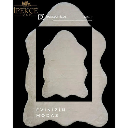 İpekçe Lina Series Tavsan Tuyu Hali - 80x150 cm -Zemin kaplama-Prenseshome Leyweg-creme-Prenseshome Leyweg