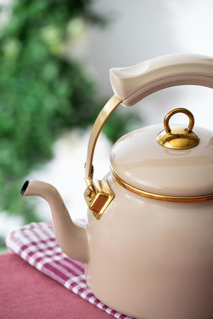 Acar Qualita Fit Bej Emaye Bitki Çayı Demliği 2250 ml-mutfak urunleri-Prenseshome Leyweg-Prenseshome Leyweg