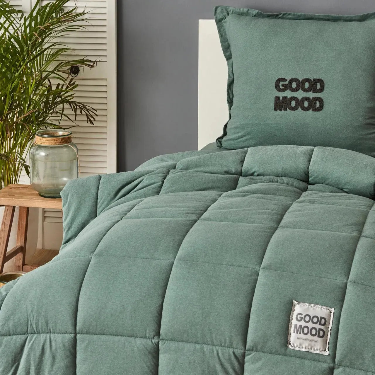 Karaca Home Motto Cotton Comfort Tek Kişilik Uyku Seti – Petrol-Yatak Odasi-Prenseshome Leyweg-Prenseshome Leyweg