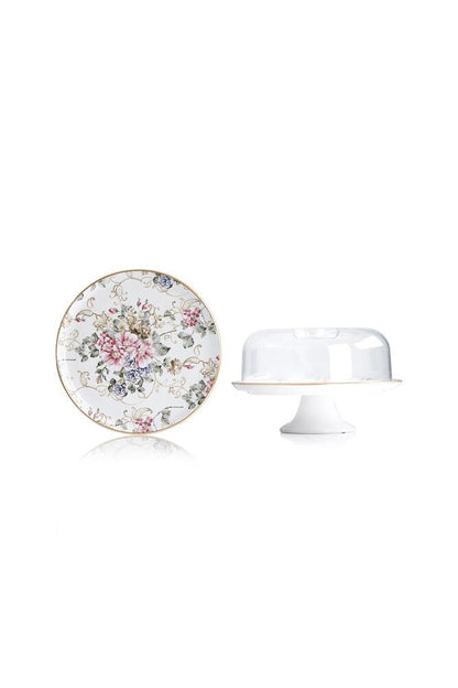 Acar Rosa Ayaklı Kek Fanus 30 cm-Cam urunler-Prenseshome Leyweg-Prenseshome Leyweg