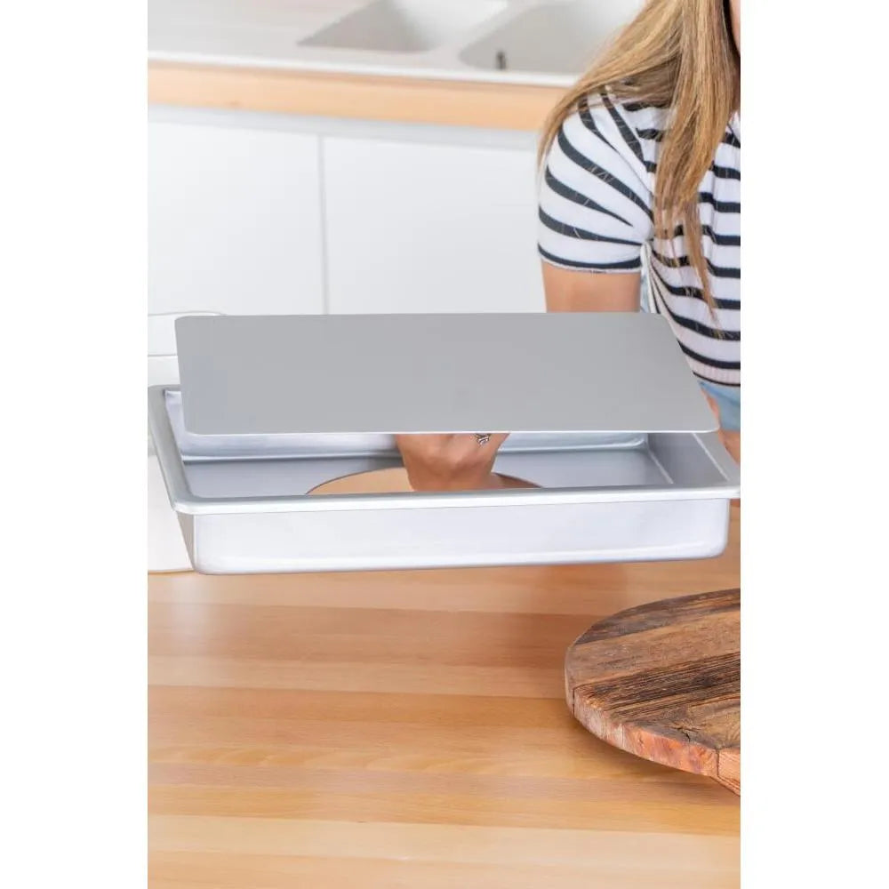 Dikdörtgen Kek Kalıbı 36 cm Alüminyum – Gümüş Renk-mutfak urunleri-Prenseshome Leyweg-Prenseshome Leyweg