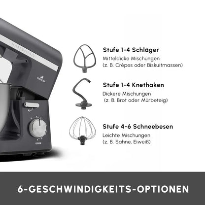 Karaca Mastermaid Chef Pro Mutfak Robotu – 1500W Çift Kollu, Uzay Grisi, Geniş Hazneli-Elektronik ürün-PRENSESHOME LEYWEG-Prenseshome Leyweg