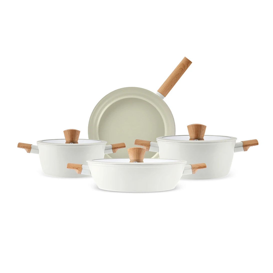 Karaca Swiss Crystal Ceramica Woody 7 Parça Tencere Seti – PFAS İçermez, İndüksiyon Uyumlu, Seramik Kaplama-mutfak urunleri-Prenseshome Leyweg-Prenseshome Leyweg