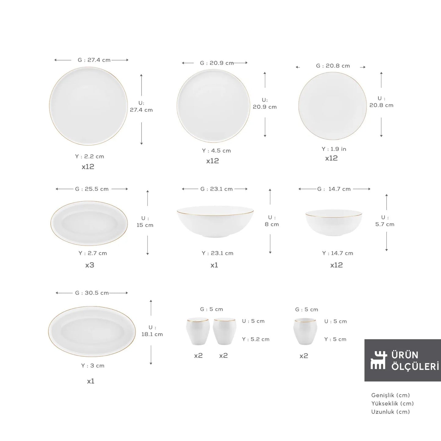 Karaca Meridian Gold 59 Parça Yemek Takımı – Sofranızda Işıltılı Bir Dokunuş-Yemek Takimi-Prenseshome Leyweg-Prenseshome Leyweg