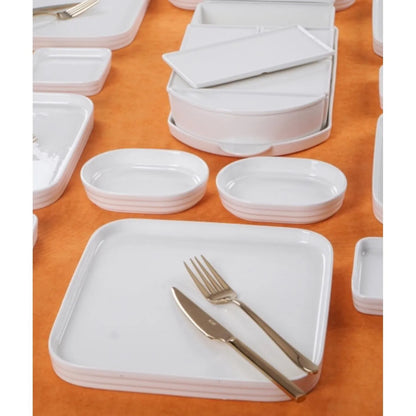 Acar Bianco Perla koleksiyonundan 29 parçalık kahvaltı takımı-Sofra ürünleri-Prenseshome Leyweg-Prenseshome Leyweg