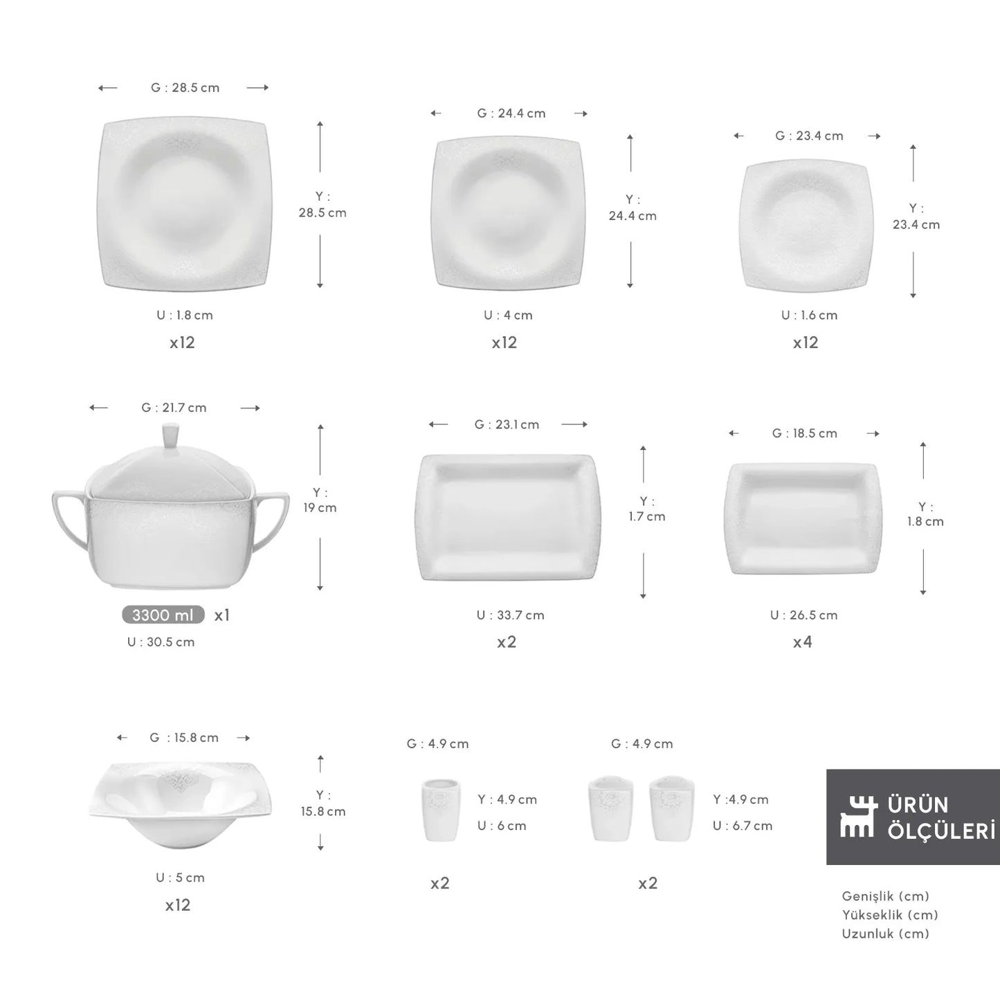 Karaca Helen Fine Pearl 62 Parça İnci Kare Yemek Takımı – Zarafetin Yeni Tanımı-Yemek Takimi-Prenseshome Leyweg-Prenseshome Leyweg