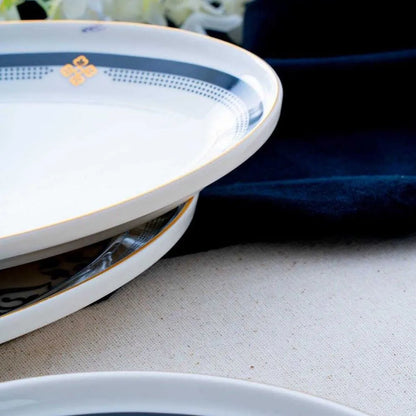 Acar Hera Siyah-Beyaz 6 kişilik 27 parca yemek takımı-Yemek Takimi-Prenseshome Leyweg-Prenseshome Leyweg