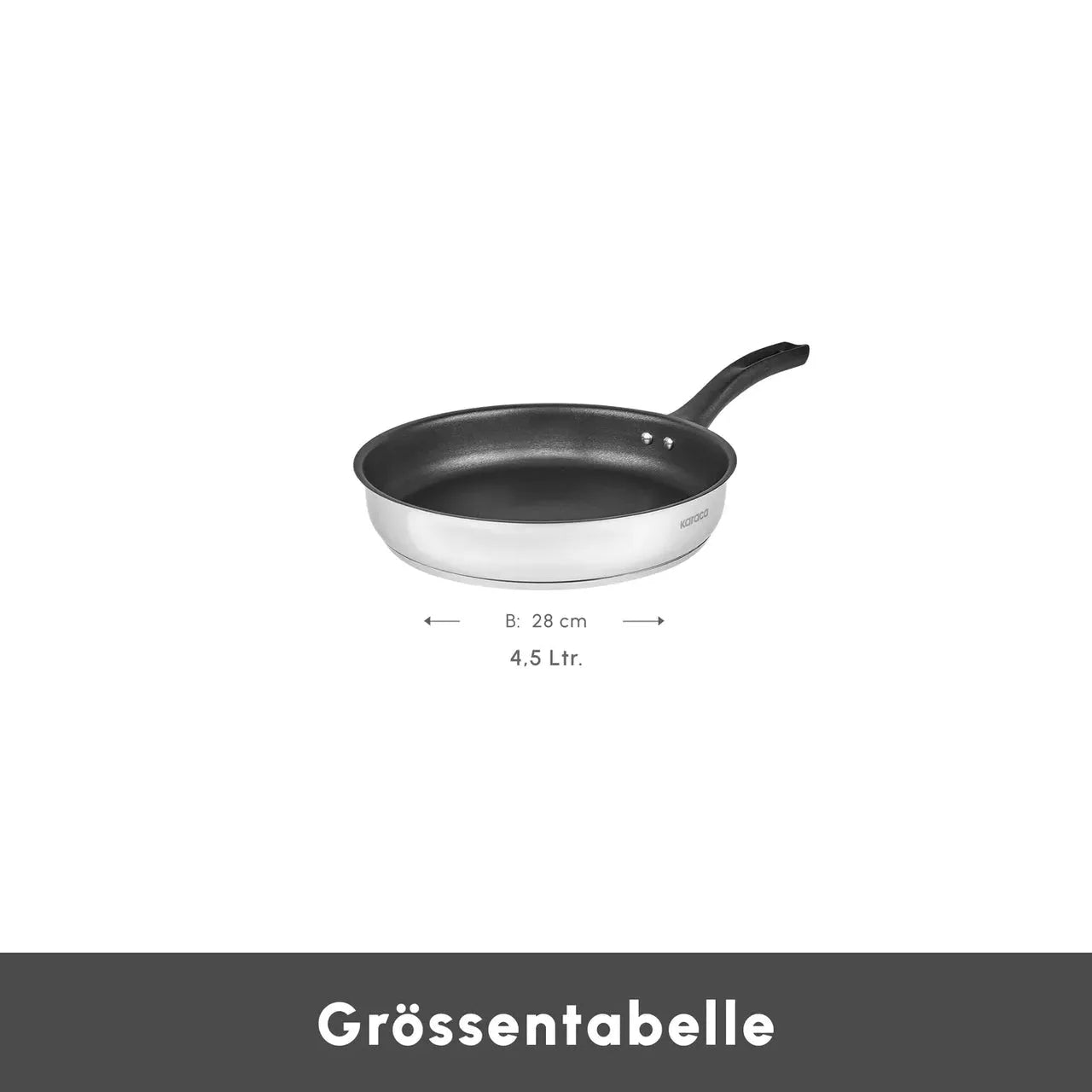 Karaca Gastro Tava – 22 / 24 / 26 / 28 cm – 304 Paslanmaz Çelik-mutfak urunleri-Prenseshome Leyweg-22 cm-Prenseshome Leyweg