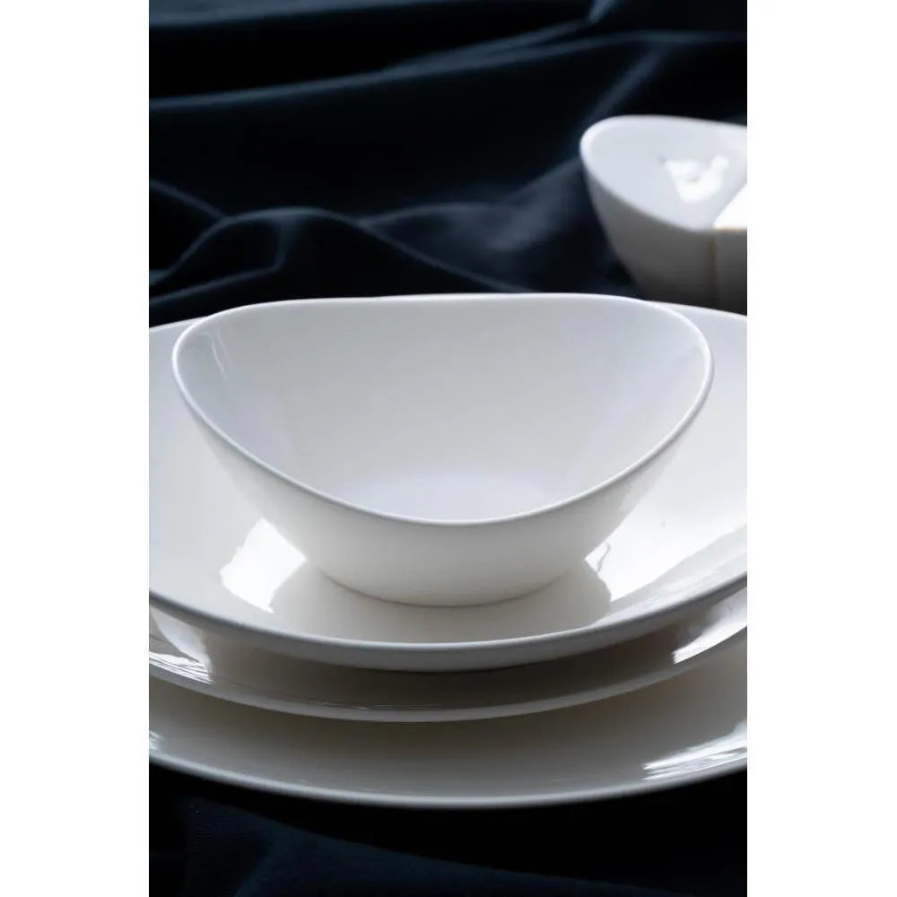 Acar Brinia Beyaz Porselen 6 Kişilik 29 Parça Yemek Takımı-Yemek Takimi-Prenseshome Leyweg-Prenseshome Leyweg