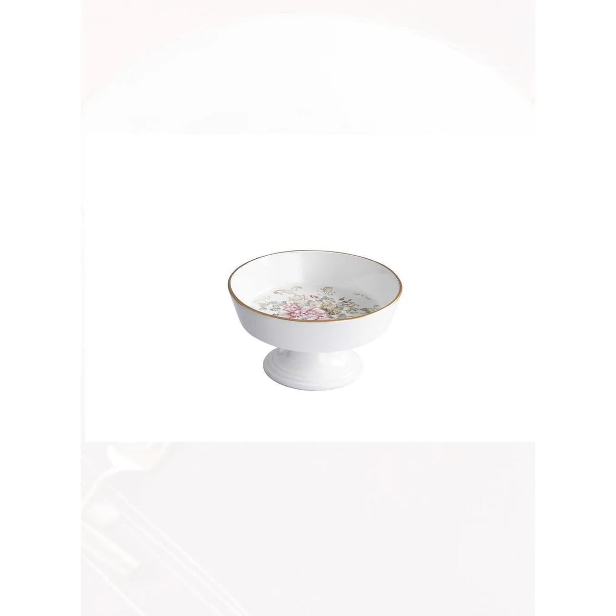 Acar rosa ayakli yuvarlak kase seramik 23.5 cm-Prenseshome Leyweg-Prenseshome Leyweg