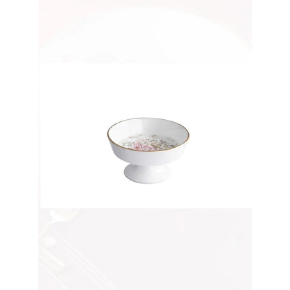 Acar rosa ayakli yuvarlak kase seramik 23.5 cm-Prenseshome Leyweg-Prenseshome Leyweg