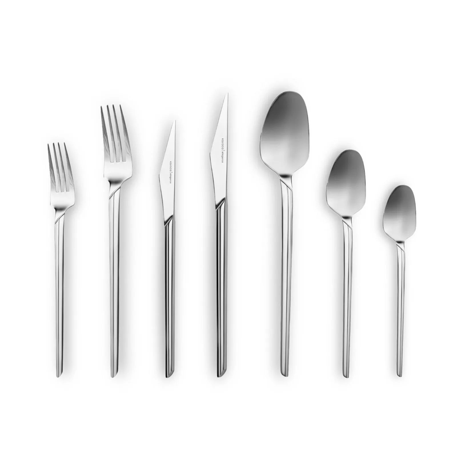 Karaca Elegance Midway Platin 84 Parça 12 Kişilik Sofra Çatal Kaşık Bıçak Seti-Sofra ürünleri-Prenseshome Leyweg-Prenseshome Leyweg