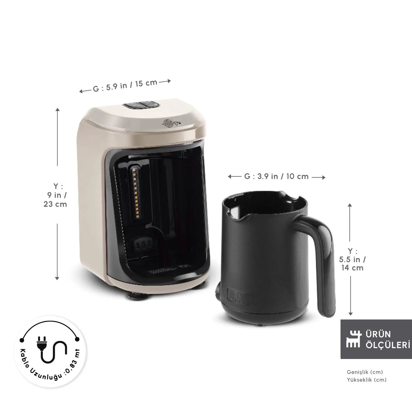 Karaca Hatır Hüps Sütlü Türk Kahve Makinesi Bej-Elektronik ürün-Prenseshome Leyweg-Prenseshome Leyweg