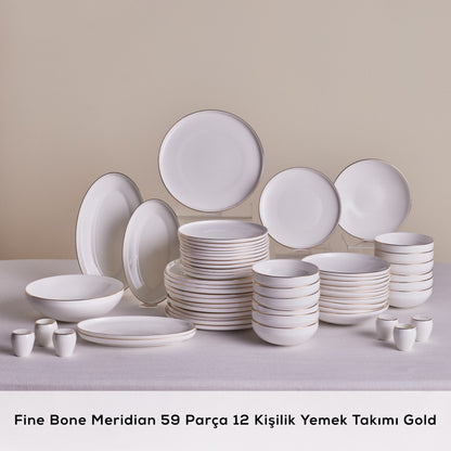 Karaca Meridian Gold 59 Parça Yemek Takımı – Sofranızda Işıltılı Bir Dokunuş-Yemek Takimi-Prenseshome Leyweg-Prenseshome Leyweg