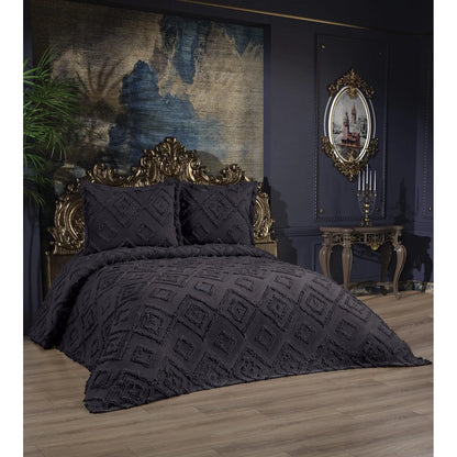 İpekçe Kamelya 3 Parça Pike Takımı – Krem, Taş, Bej, Antrasit Renk Seçenekli-Yatak Odasi-Prenseshome Leyweg-Antrasit-Prenseshome Leyweg