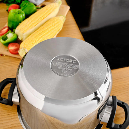 Karaca Perfect Gray Çelik Düdüklü Tencere – 4 L + 6 L Çift Kapaklı Set-mutfak urunleri-Prenseshome Leyweg-Prenseshome Leyweg