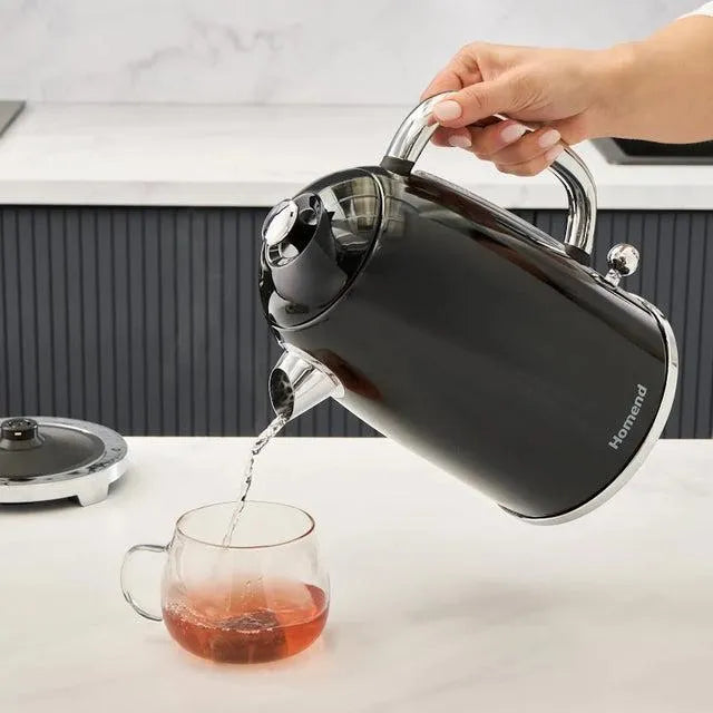 Homend Vintage Heatrow 1627H Su Isıtıcısı – 2200W, Paslanmaz Çelik, 1.8 Lt, Siyah-Elektronik ürün-Prenseshome Leyweg-Prenseshome Leyweg