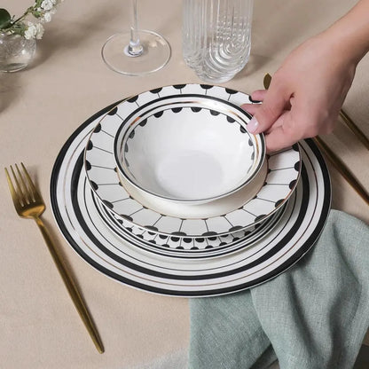 Karaca Maraş New Generation Bone 6 Kişilik 24 Parça Yemek Takımı-Yemek Takimi-Prenseshome Leyweg-Prenseshome Leyweg