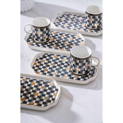 Acar Skye 2 Kisilik Gold Kahve Fincani Takimi - 90 ml-Prenseshome Leyweg-Siyah-Prenseshome Leyweg