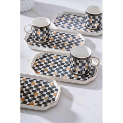 Acar Skye 2 Kisilik Gold Kahve Fincani Takimi - 90 ml-Prenseshome Leyweg-Siyah-Prenseshome Leyweg