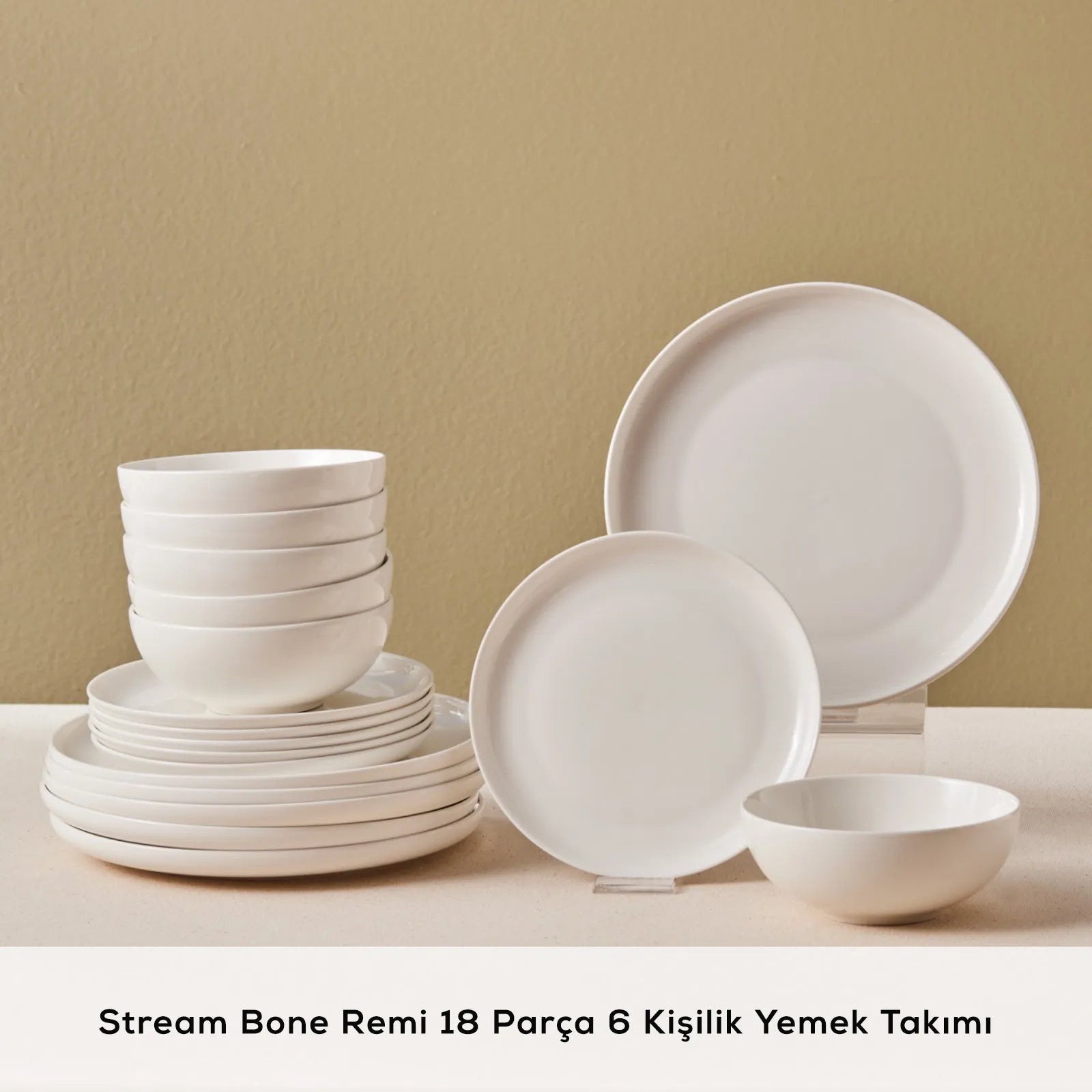 Karaca Stream Bone Remi 18 Parça 6 Kişilik Modern Yemek Takımı-Yemek Takimi-Prenseshome Leyweg-Prenseshome Leyweg