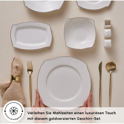 Karaca Wave 53 Parça 12 Kişilik New Bone Porselen Yemek Takımı-Yemek Takimi-Prenseshome Leyweg-Prenseshome Leyweg