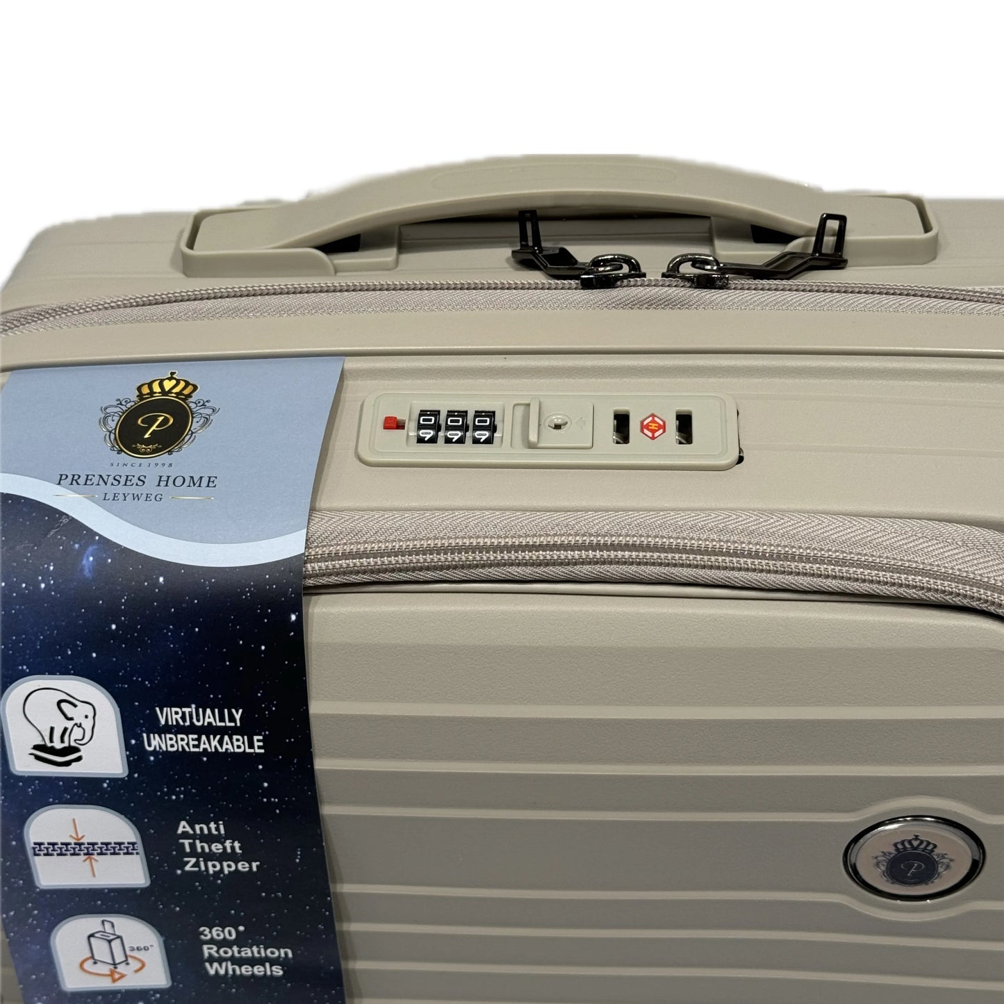 3’lu Valiz Seti - 20’’ / 24’’ / 28’’ | PP Malzeme | 360° Tekerlekli Crem-Prenseshome Leyweg-Prenseshome Leyweg