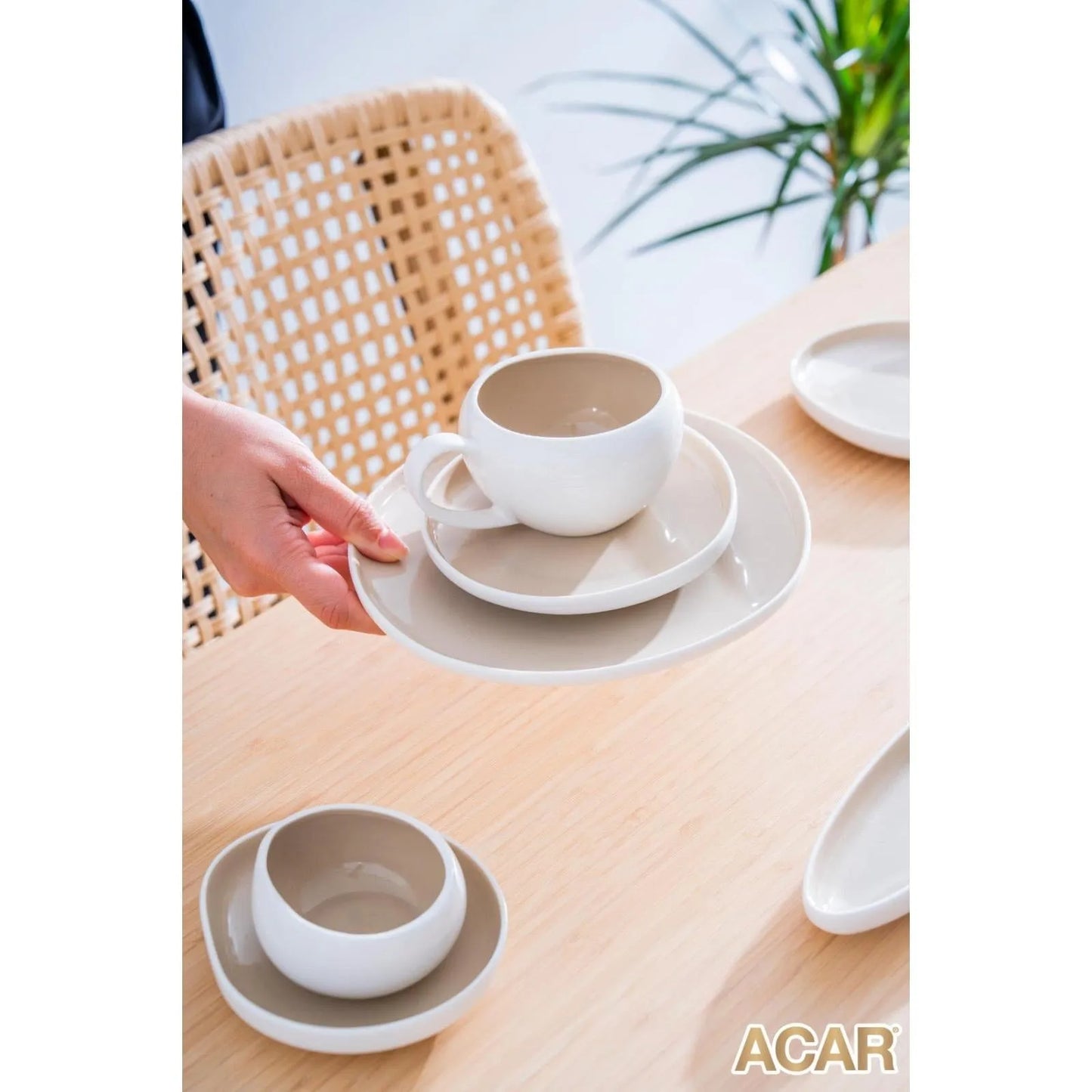 Acar Siena Bej 33 Parça Kahvaltı Seti-Yemek Takimi-Prenseshome Leyweg-Prenseshome Leyweg