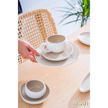 Acar Siena Bej 33 Parça Kahvaltı Seti-Yemek Takimi-Prenseshome Leyweg-Prenseshome Leyweg