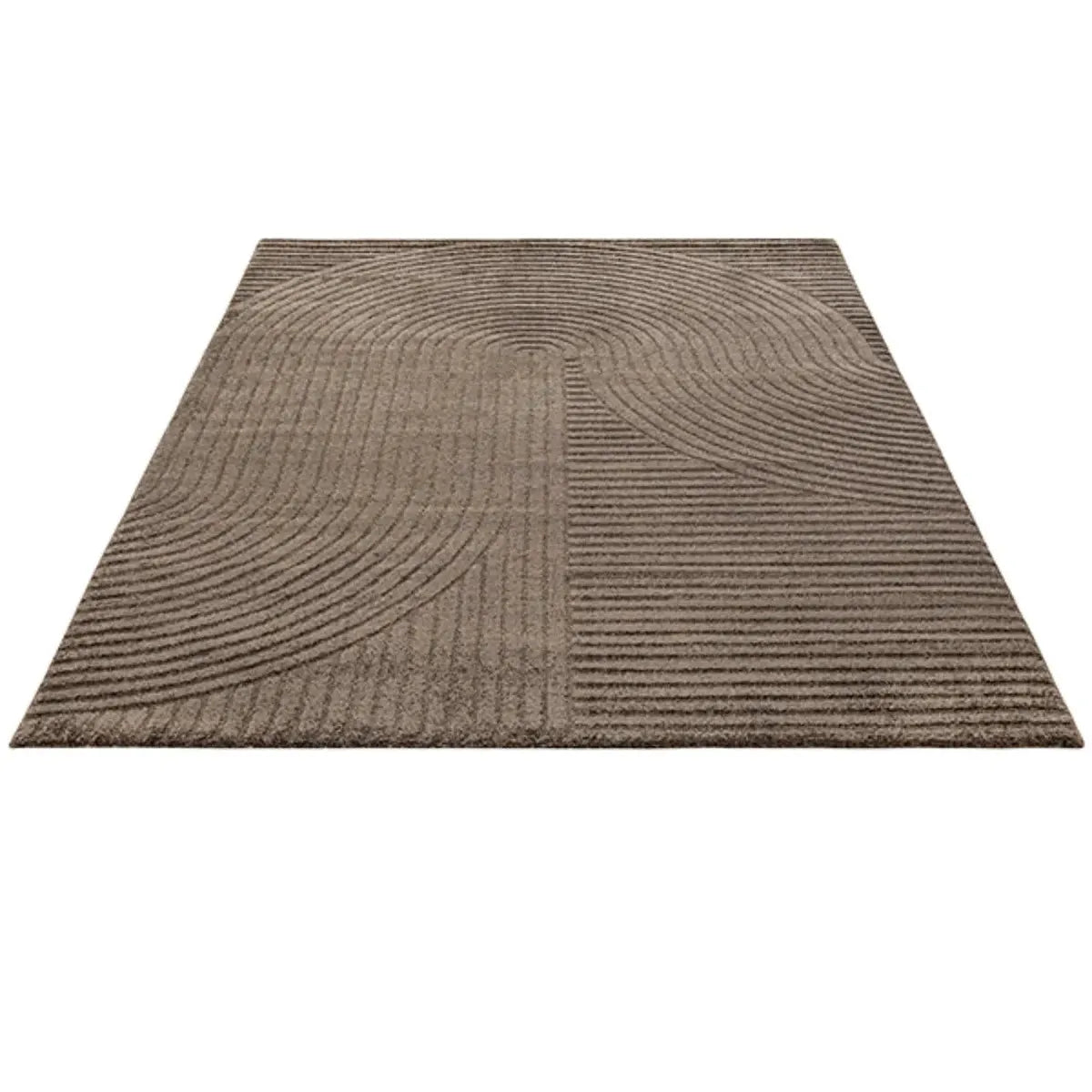 Merinos Elio 2251 Kahverengi Halı – Japandi Tarzında Modern Yarım Daire Desenleri-Oturma odasi-Prenseshome Leyweg-120*170 cm Teslimat 2 hafta-Prenseshome Leyweg