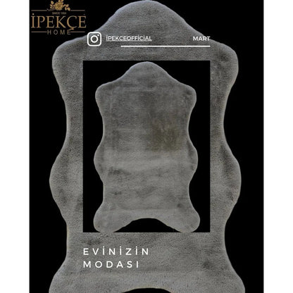 İpekçe Lina Series Tavsan Tuyu Hali - 80x150 cm -Zemin kaplama-Prenseshome Leyweg-Gri-Prenseshome Leyweg