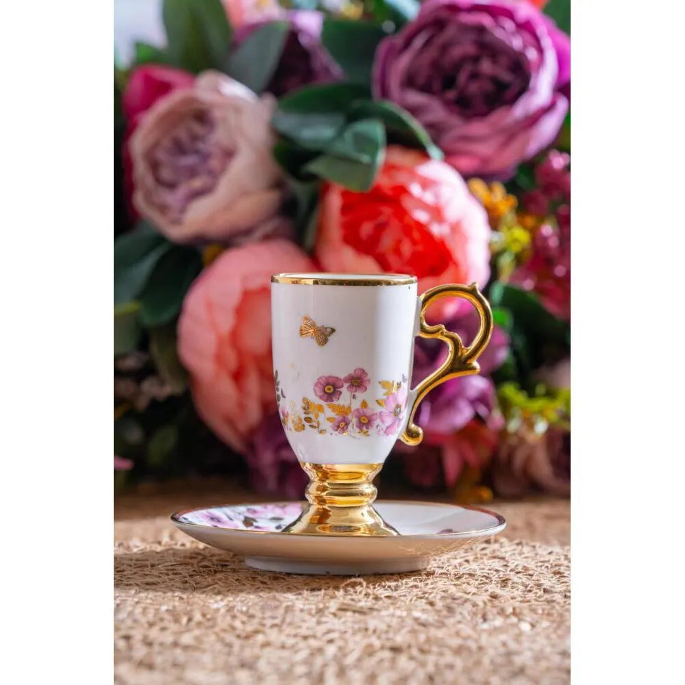 Acar Parlin 6 Kisilik Kahve Fincani Takimi - 90 ml-Prenseshome Leyweg-Prenseshome Leyweg