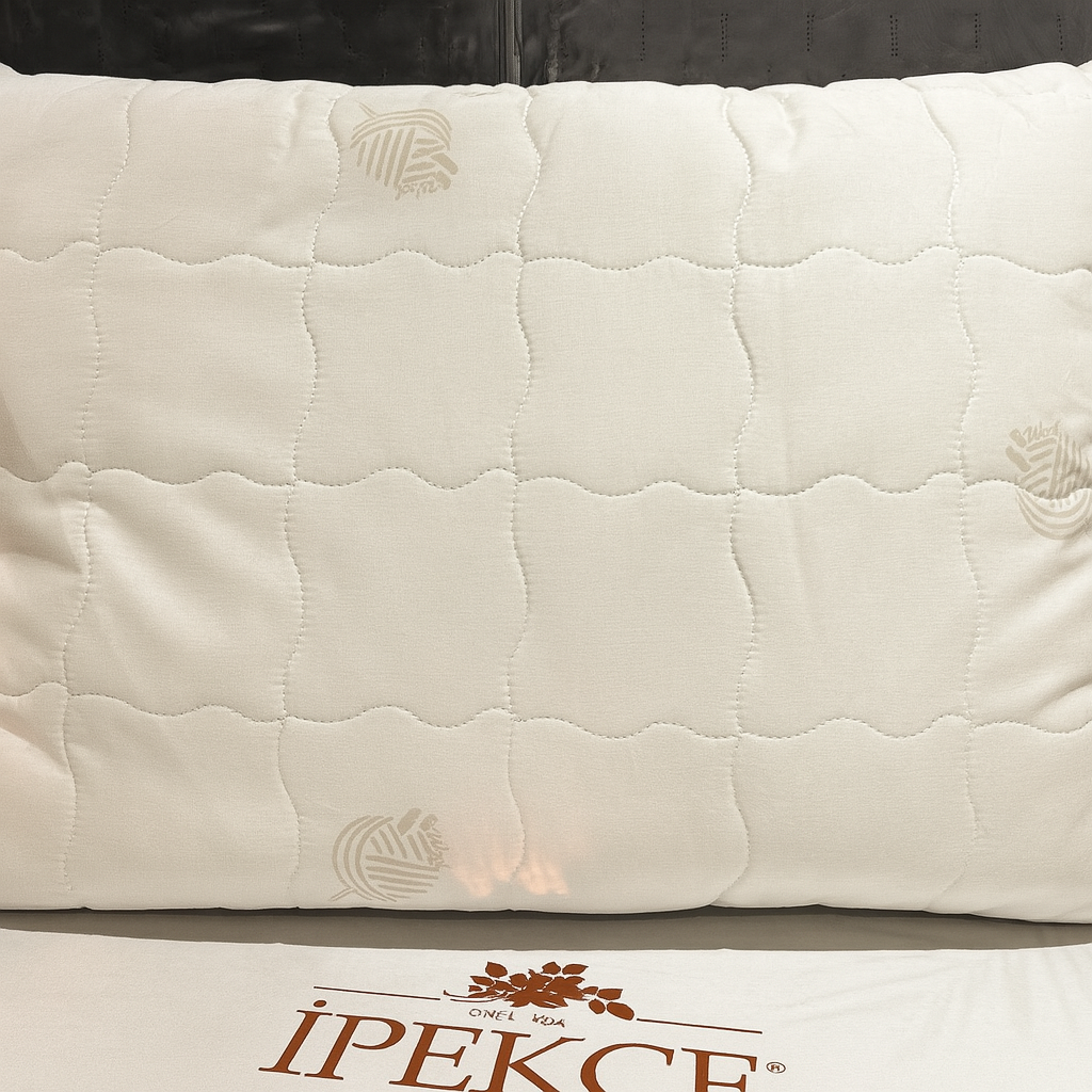 İpekçe %100 Pamuk Kumaş ve Yün Dolgulu Yastık 50x70 cm – 1 kg-Yatak Odasi-Prenseshome Leyweg-Prenseshome Leyweg