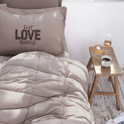Karaca Home Motto Cotton Comfort Çift Kişilik Uyku Seti – Bej-Yatak Odasi-Prenseshome Leyweg-Prenseshome Leyweg