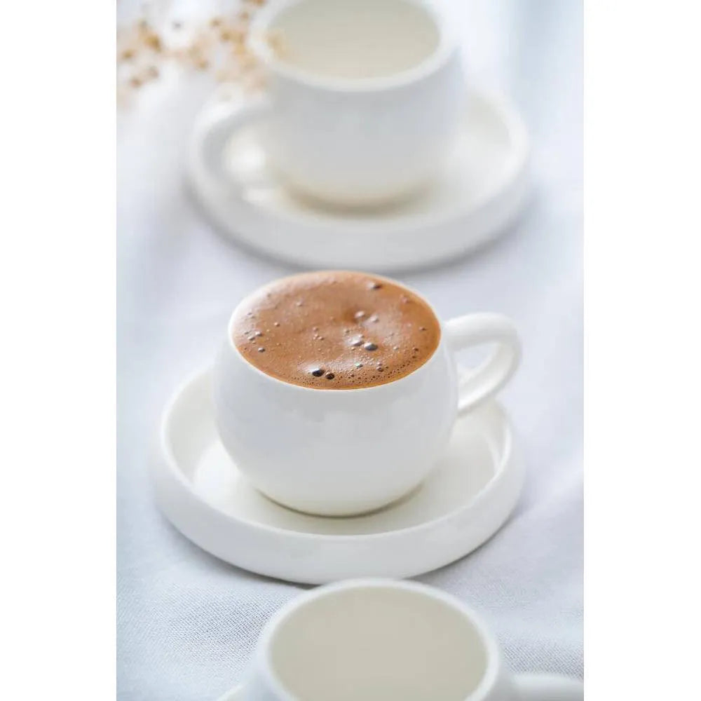 Acar Bianco Perla porselen kahve fincan takımı 6 kişilik – 90 ml-Prenseshome Leyweg-Prenseshome Leyweg
