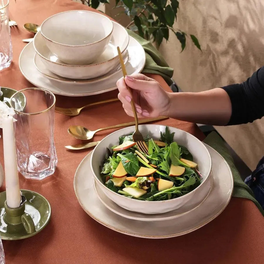 Aria Beige Reactive 24 Piece 6 Person Dinner Set – Elegance on Tables – Prenseshome Leyweg
