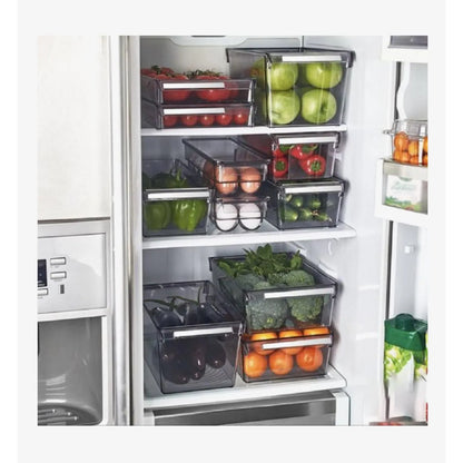 Vipahmet Mina Organizer Plastik Raf Şeffaf Füme Kapaklı 2x2500 ml – İkili Set Buzdolabı ve Dolap İçi Düzenleyici-mutfak urunleri-Prenseshome Leyweg-Prenseshome Leyweg