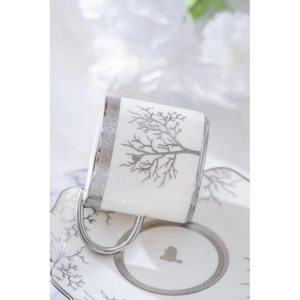 Acar Kieran 6 Kişilik Silver Kahve Fincanı Takımı - 90 ml-Prenseshome Leyweg-Prenseshome Leyweg