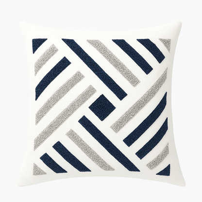 Geometrik Nakışlı Dekoratif Yastık Kılıfı – 45x45 cm-Prenseshome Leyweg-Prenseshome Leyweg