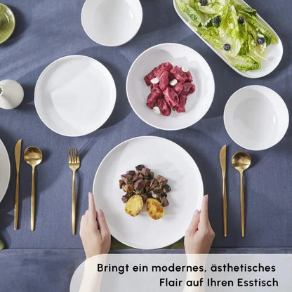 Karaca Favaro 12 Kişilik Yeni Nesil Kemik Beyaz Sofra Takımı – 53 Parça-Yemek Takimi-Prenseshome Leyweg-Prenseshome Leyweg