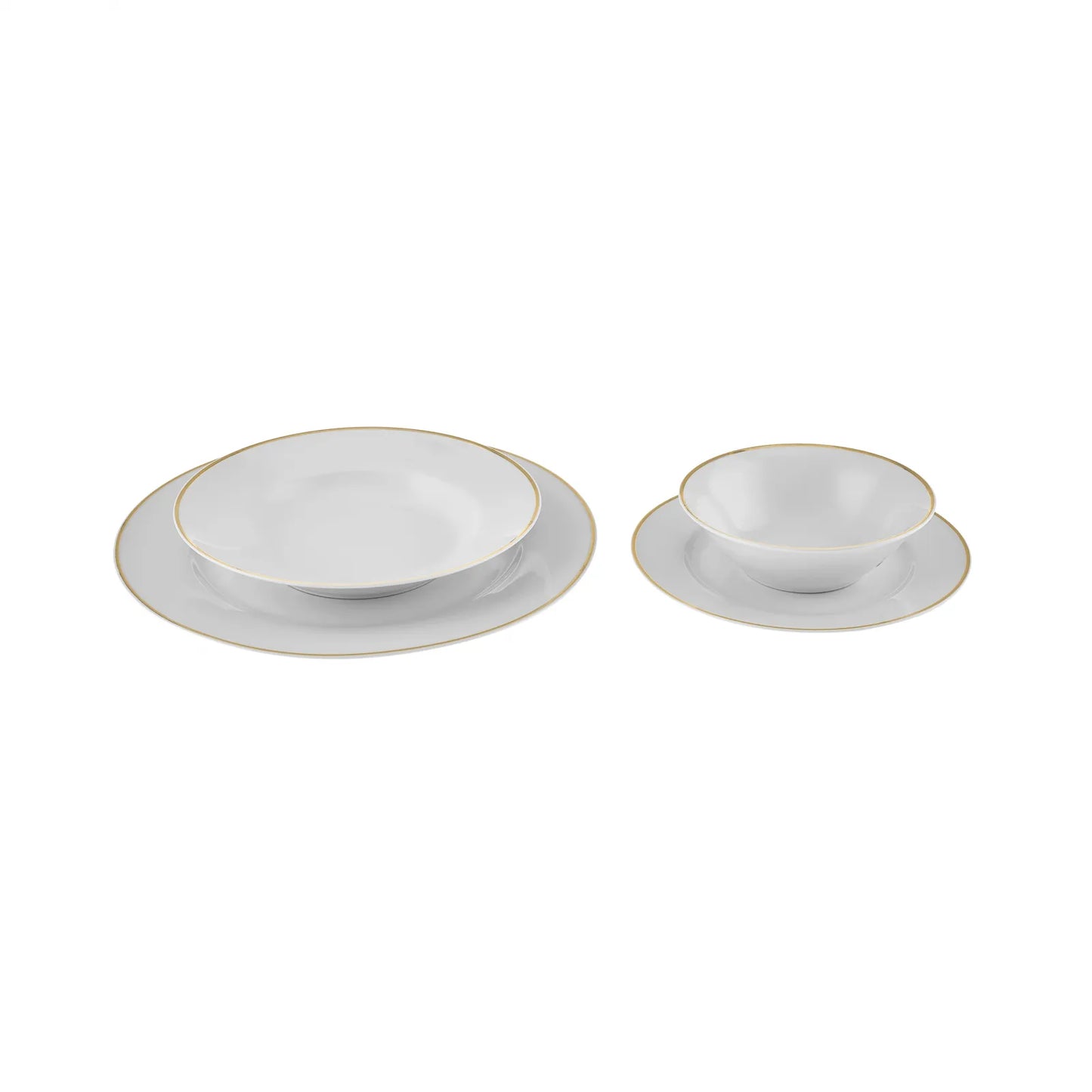 Elegance Bone Rebeca 24 Parça Yemek Takımı - Gold Detaylı Zarafet-Yemek Takimi-Prenseshome Leyweg-Prenseshome Leyweg