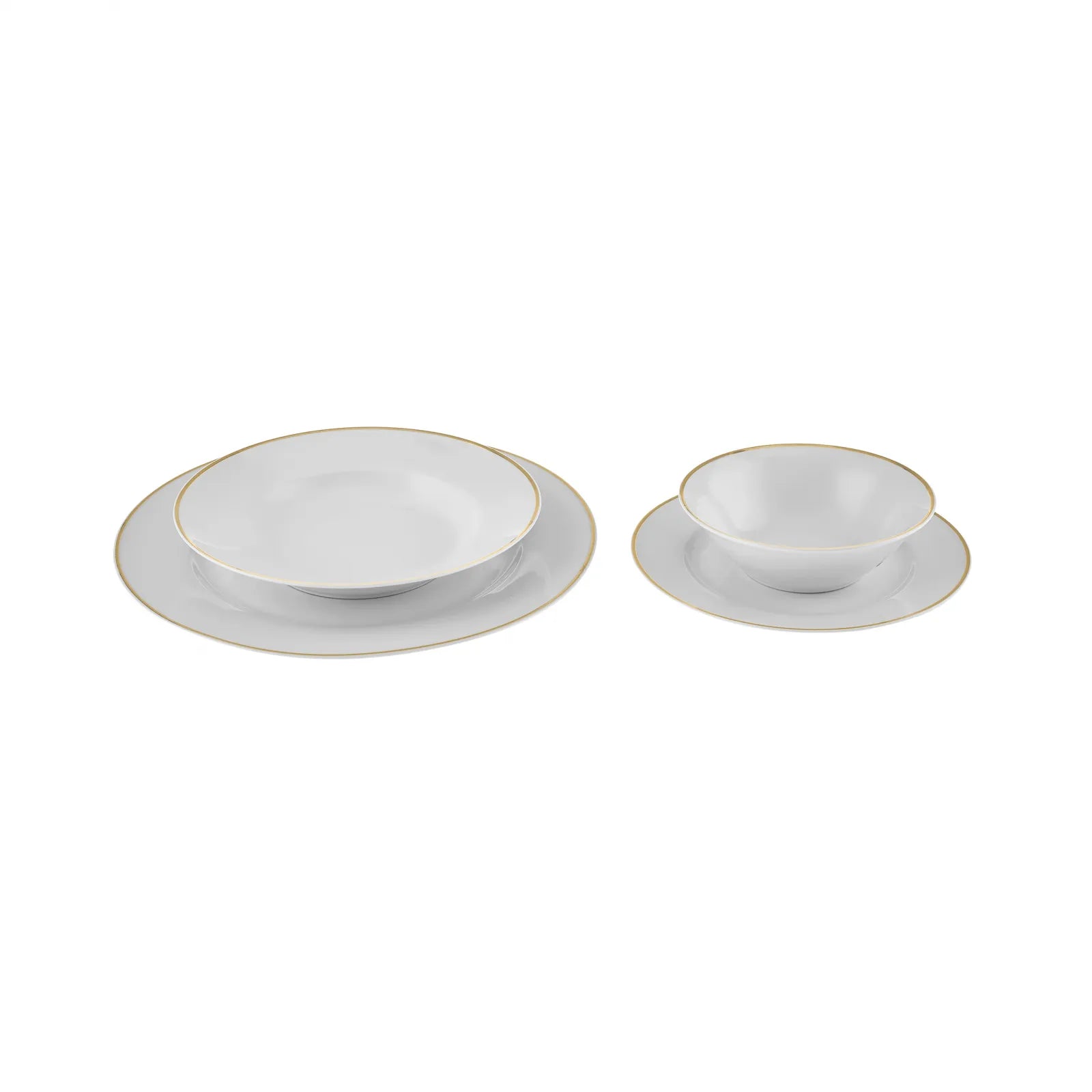 Elegance Bone Rebeca 24 Parça Yemek Takımı - Gold Detaylı Zarafet-Yemek Takimi-Prenseshome Leyweg-Prenseshome Leyweg