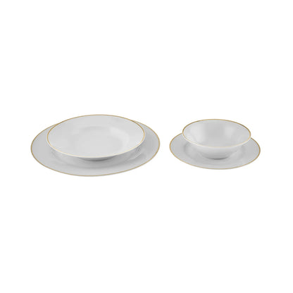 Elegance Bone Rebeca 24 Parça Yemek Takımı - Gold Detaylı Zarafet-Yemek Takimi-Prenseshome Leyweg-Prenseshome Leyweg