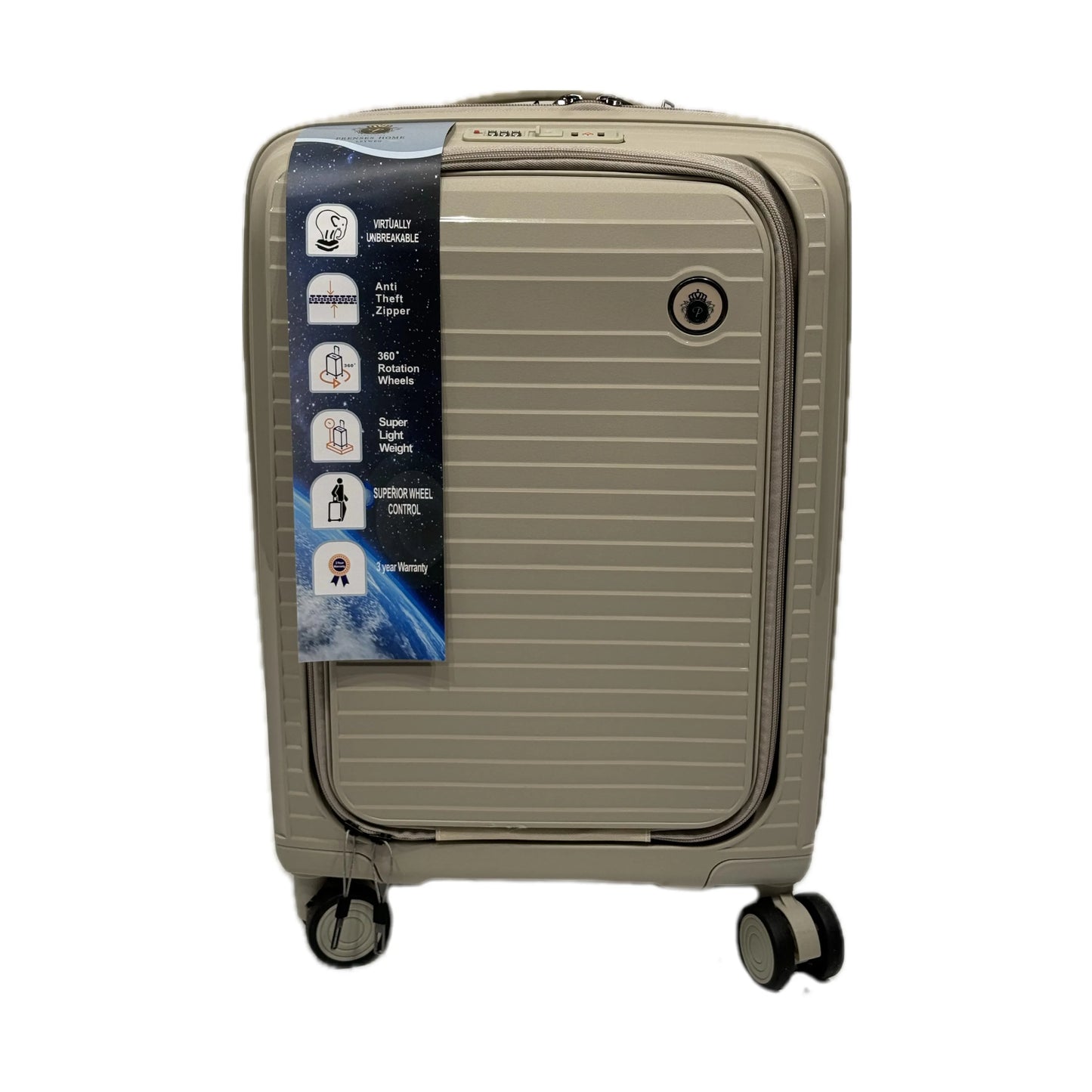 3’lu Valiz Seti - 20’’ / 24’’ / 28’’ | PP Malzeme | 360° Tekerlekli Crem-Prenseshome Leyweg-Prenseshome Leyweg