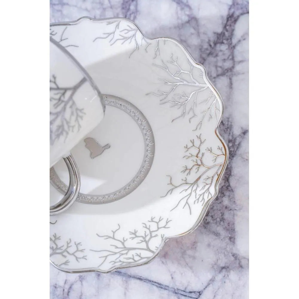 Acar Kieran 6 Kişilik Silver Kahve Fincanı Takımı - 90 ml-Prenseshome Leyweg-Prenseshome Leyweg