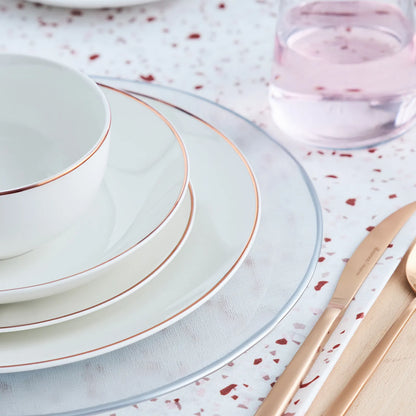 Leon Rose Gold 24 Parça 6 Kişilik Porselen Yemek Takımı - Karaca Zarafeti ile Sofralarınıza Işık Katın-Yemek Takimi-Prenseshome Leyweg-Prenseshome Leyweg