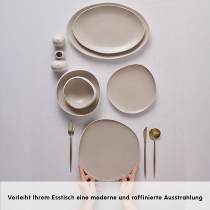 Karaca Cupid Earth 55 Parça Stoneware 12 Kişilik Modern Yemek Takımı-Yemek Takimi-Prenseshome Leyweg-Prenseshome Leyweg